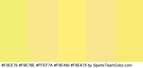 #F2EE76 #F9E78E #FFEF7A #F9E490 #F9EA75 Colors