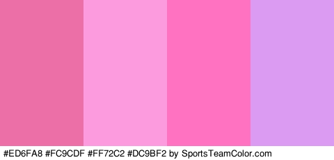 #ED6FA8 #FC9CDF #FF72C2 #DC9BF2 Colors