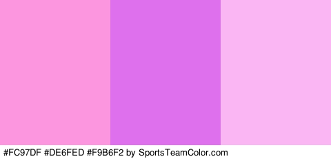 #FC97DF #DE6FED #F9B6F2 Colors