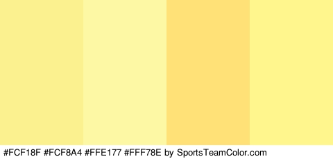 #FCF18F #FCF8A4 #FFE177 #FFF78E Colors