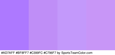 #AD7AFF #BF8FF7 #C399FC #C796F7 Colors