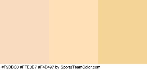 #F9DBC0 #FFE0B7 #F4D497 Colors