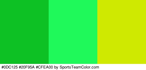 #0DC125 #20F95A #CFEA00 Colors