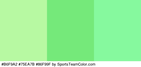 #B6F9A2 #75EA7B #86F99F Colors