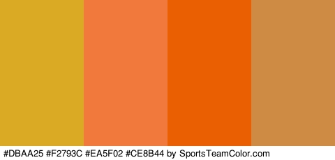 #DBAA25 #F2793C #EA5F02 #CE8B44 Colors