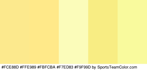 #FCE88D #FFE989 #FBFCBA #F7ED83 #F9F99D Colors