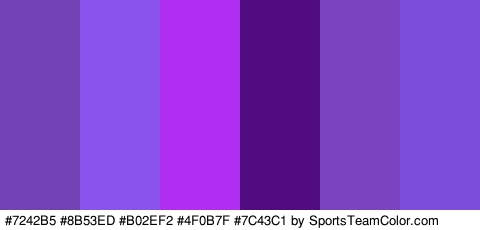 #7242B5 #8B53ED #B02EF2 #4F0B7F #7C43C1 #7D4EDB Colors