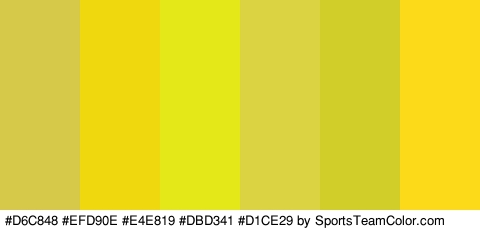 #D6C848 #EFD90E #E4E819 #DBD341 #D1CE29 #FCDA19 Colors