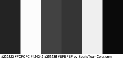 #232323 #FCFCFC #424242 #353535 #EFEFEF #0A0A0A Colors