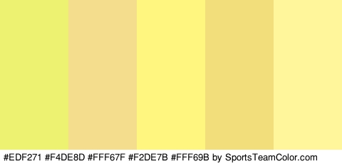 #EDF271 #F4DE8D #FFF67F #F2DE7B #FFF69B Colors