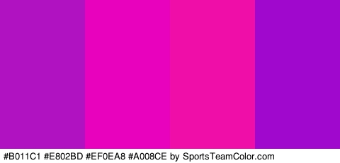 #B011C1 #E802BD #EF0EA8 #A008CE Colors