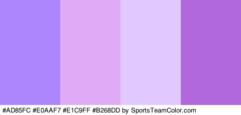 #AD85FC #E0AAF7 #E1C9FF #B268DD Colors