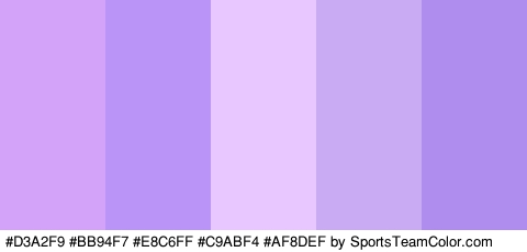 #D3A2F9 #BB94F7 #E8C6FF #C9ABF4 #AF8DEF Colors