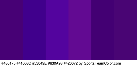 #480175 #41008C #53049E #630A93 #420072 #4A0575 Colors