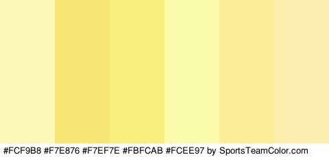 #FCF9B8 #F7E876 #F7EF7E #FBFCAB #FCEE97 #FCEFB0 Colors