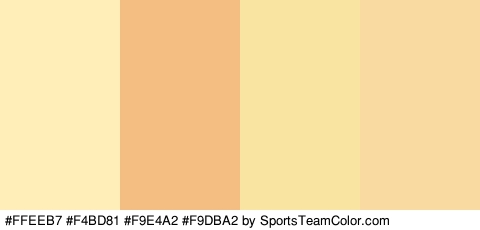 #FFEEB7 #F4BD81 #F9E4A2 #F9DBA2 Colors