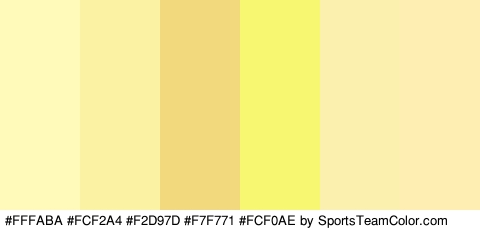 #FFFABA #FCF2A4 #F2D97D #F7F771 #FCF0AE #FFEEB2 Colors