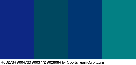 #0D2784 #004760 #003772 #028084 Colors