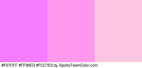 #F67CFF #FF99ED #FCC7E0 Colors