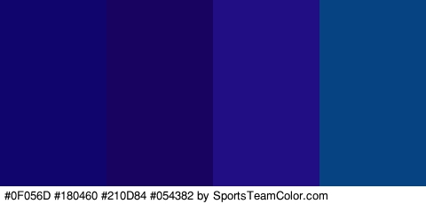 #0F056D #180460 #210D84 #054382 Colors