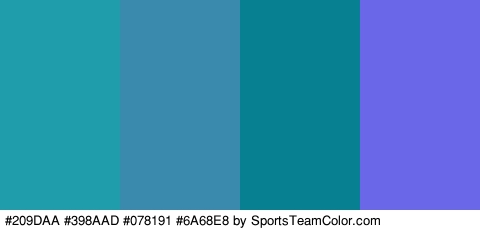 #209DAA #398AAD #078191 #6A68E8 Colors