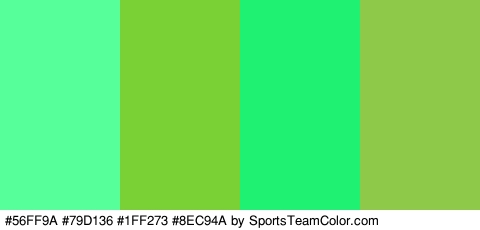 #56FF9A #79D136 #1FF273 #8EC94A Colors