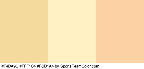 #F4DA9C #FFF1C4 #FCD1A4 Colors