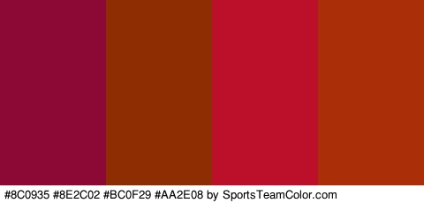 #8C0935 #8E2C02 #BC0F29 #AA2E08 Colors