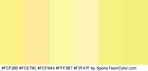 #FCF285 #FCE79C #FCF9A4 #FFF3B7 #F2F47F #F2F07D Colors