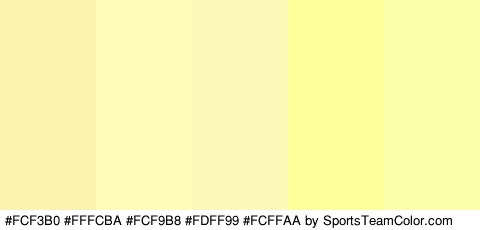 #FCF3B0 #FFFCBA #FCF9B8 #FDFF99 #FCFFAA Colors