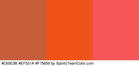 #C65E3B #EF531A #F75659 Colors