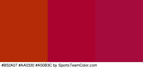 #B52A07 #AA0330 #A50B3C Colors