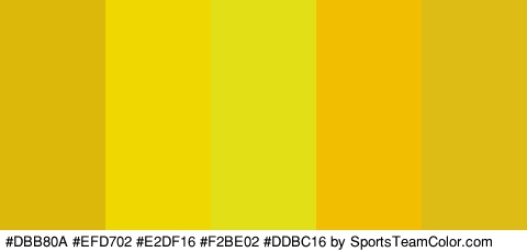 #DBB80A #EFD702 #E2DF16 #F2BE02 #DDBC16 Colors