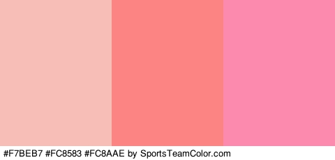 #F7BEB7 #FC8583 #FC8AAE Colors