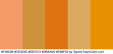 #F49C69 #CE923D #DD7213 #DBAA60 #E88F02 Colors