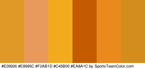 #E09926 #E8995C #F2AB1D #C45B00 #EA8A1C #D38D1D Colors