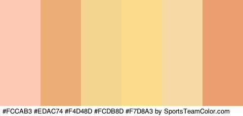 #FCCAB3 #EDAC74 #F4D48D #FCDB8D #F7D8A3 #EA9D6E Colors