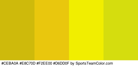 #CEBA0A #E8C70D #F2EE00 #D6DD0F Colors