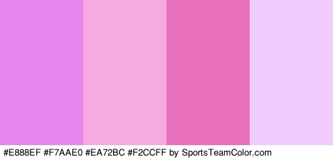 #E888EF #F7AAE0 #EA72BC #F2CCFF Colors