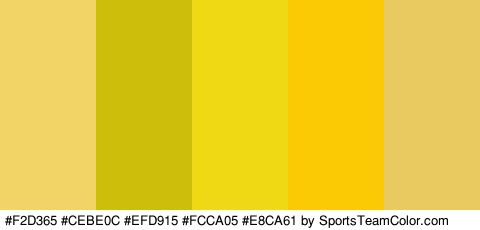 #F2D365 #CEBE0C #EFD915 #FCCA05 #E8CA61 Colors