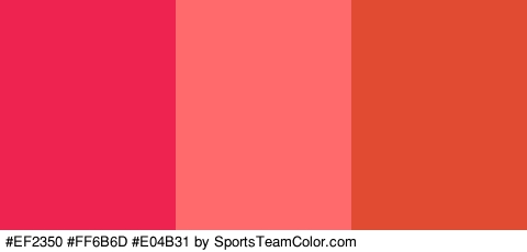 #EF2350 #FF6B6D #E04B31 Colors