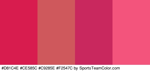 #D81C4E #CE585C #C9285E #F2547C Colors