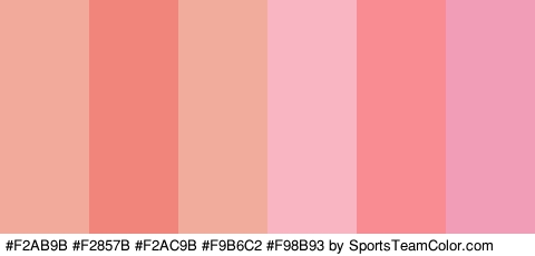 #F2AB9B #F2857B #F2AC9B #F9B6C2 #F98B93 #F29DB8 Colors