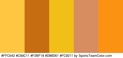 #FFC642 #C66C11 #F2BF18 #D88D61 #FC9211 Colors