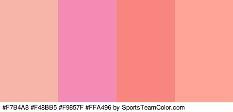 #F7B4A8 #F48BB5 #F9857F #FFA496 Colors