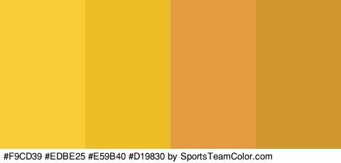 #F9CD39 #EDBE25 #E59B40 #D19830 Colors