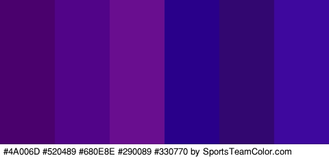 #4A006D #520489 #680E8E #290089 #330770 #3E079E Colors