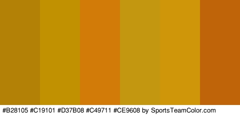 #B28105 #C19101 #D37B08 #C49711 #CE9608 #BF6409 Colors