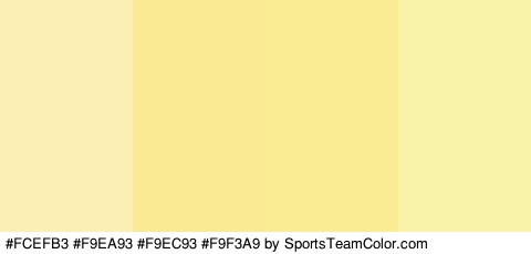 #FCEFB3 #F9EA93 #F9EC93 #F9F3A9 Colors