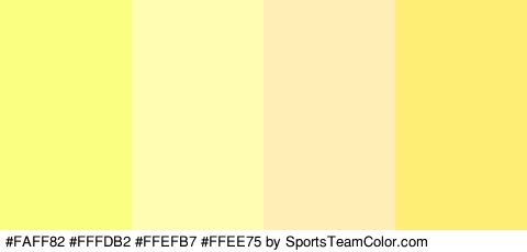 #FAFF82 #FFFDB2 #FFEFB7 #FFEE75 Colors